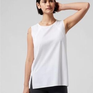 ATHLETA ZEPHYR REFINED TANK IN WHITE SIZE S BRAND